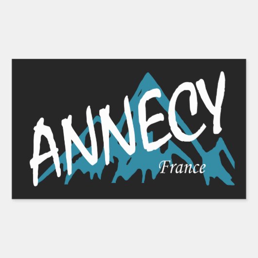 Annecy France Bergen Rechthoekige Sticker (Voorkant)