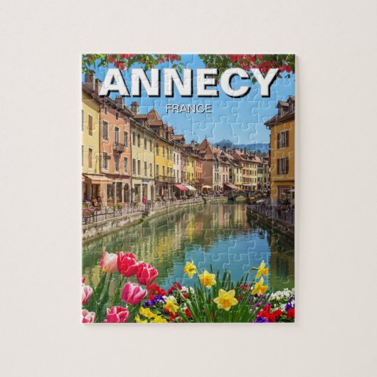 Annecy France Bloemen Reizen Legpuzzel (Verticaal)