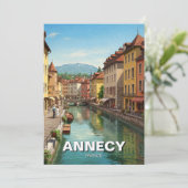 Annecy France Feestdagenkaart (Staand voorkant)