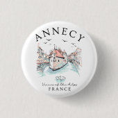 Annecy France – Venice of the Alps Ronde Button 3,2 Cm (Voorkant)