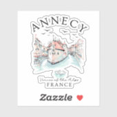 Annecy France – Venice of the Alps Sticker (Vel)