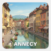 Annecy France Vierkante Sticker (Voorkant)