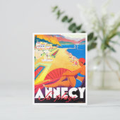 Annecy France vintage Briefkaart (Staand voorkant)