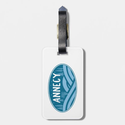 Annecy Frankrijk Buiten Bagagelabel (Achterkant verticaal)