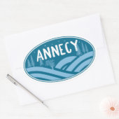 Annecy Frankrijk Buiten Ovale Sticker (Envelop)