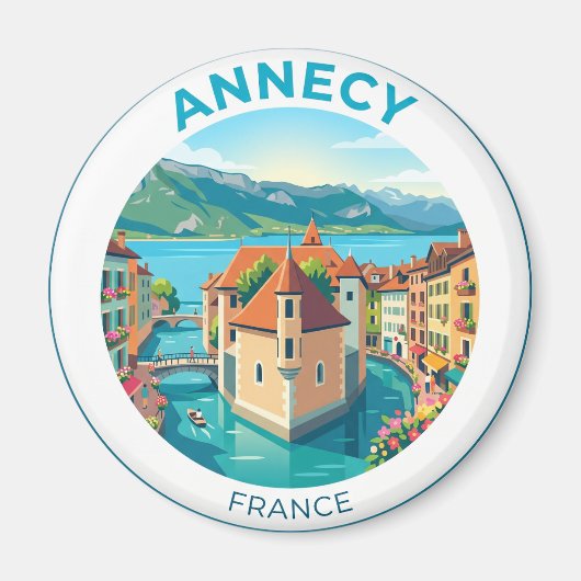Annecy Frankrijk Magneet (Voorkant)