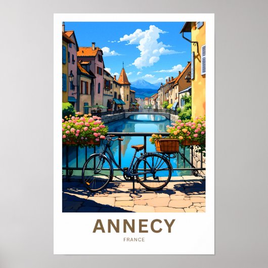 Annecy Frankrijk Reisprint Poster (Voorkant)
