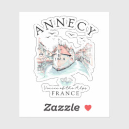 Annecy Frankrijk – Venetië van de Alpen Sticker
