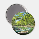 Annecy, Haute-Savoie Round Magnet (Voorkant / Achterkant)