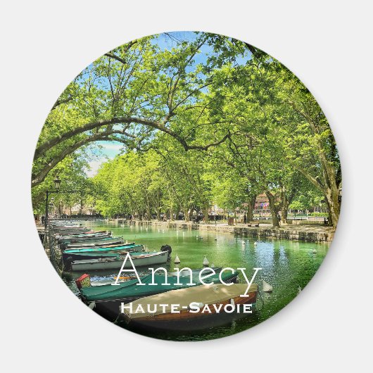 Annecy, Haute-Savoie Round Magnet (Voorkant)