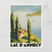 Annecy Lake Frankrijk — vintage-reis Briefkaart (Voorkant)