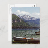 Annecy Lake met bergen op de achtergrond Briefkaart (Voorkant / Achterkant)
