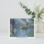 Annecy Lake van Paul Cezanne Briefkaart (Staand voorkant)