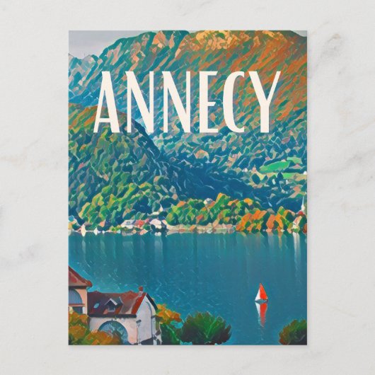 Annecy Photo Vintage Briefkaart (Voorkant)