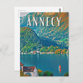 Annecy Photo Vintage Briefkaart (Voorkant / Achterkant)