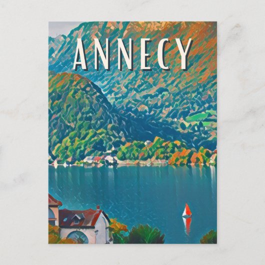 Annecy Photo Vintage Briefkaart (Voorkant)