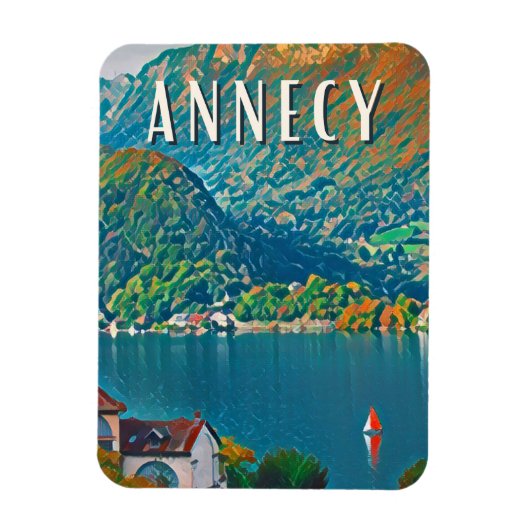 Annecy Photo Vintage Magneet (Verticaal)