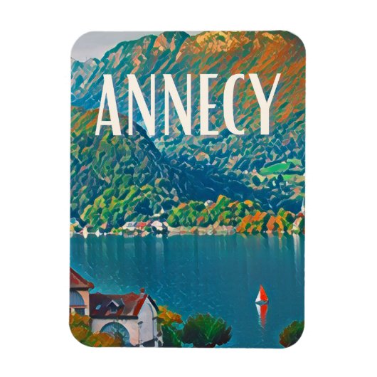 Annecy Photo Vintage Magneet (Verticaal)