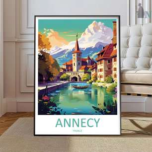 Annecy Reisprint Muur Kunst Annecy Muur Hanging  Poster