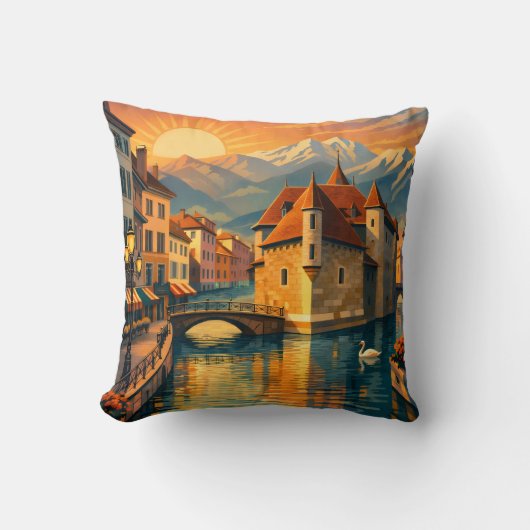 Annecy Stad Kussen (Voorkant)