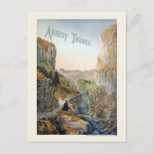 Annecy Thônes Vintage Poster 1899 Briefkaart (Voorkant)