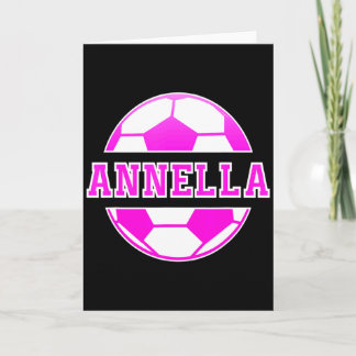 Annella naam meisjes voetbal spelen voetbal sport kaart