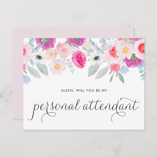 annemonen zullen u mijn persoonlijke deelnemer zi uitnodiging briefkaart (Voorkant / Achterkant)