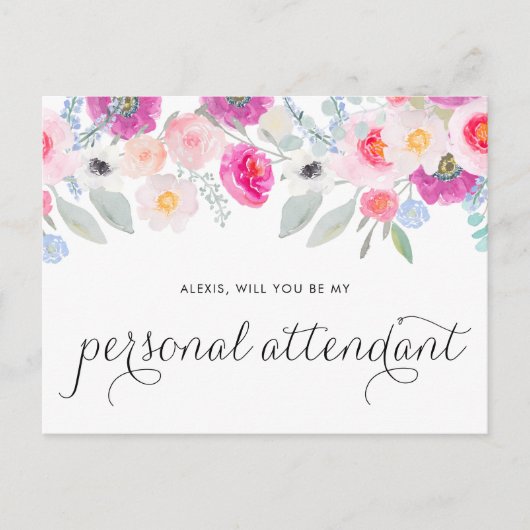 annemonen zullen u mijn persoonlijke deelnemer zi uitnodiging briefkaart (Voorkant)
