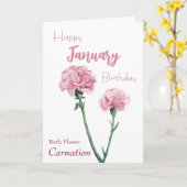 Annengeboorte bloem januari geboortedag kaart (Gele Bloem)