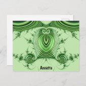 ANNETTE ~ 3D Design Pattern ~ Kerstmis Greens ~ Briefkaart (Voorkant / Achterkant)