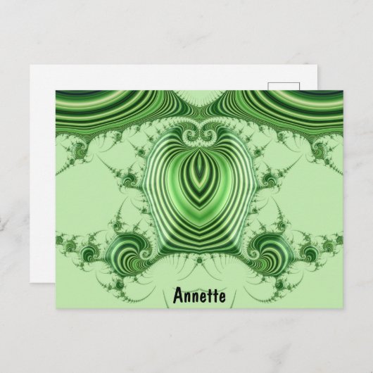 ANNETTE ~ 3D Design Pattern ~ Kerstmis Greens ~ Briefkaart (Voorkant / Achterkant)