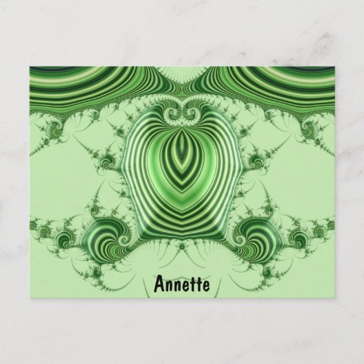 ANNETTE ~ 3D Design Pattern ~ Kerstmis Greens ~ Briefkaart (Voorkant)