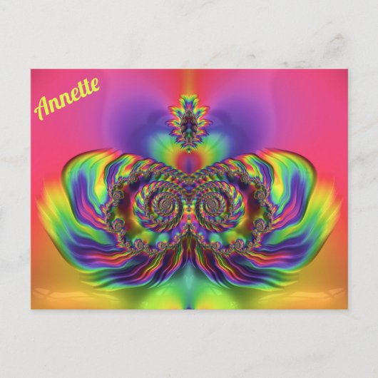 ANNETTE ~ 3D Design Pattern ~ Multi Colours Briefkaart (Voorkant)