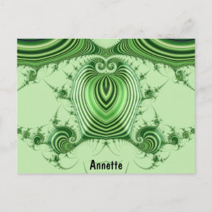 ANNETTE ~ 3D ontwerp patroon ~ Kerstgroen ~ Briefkaart