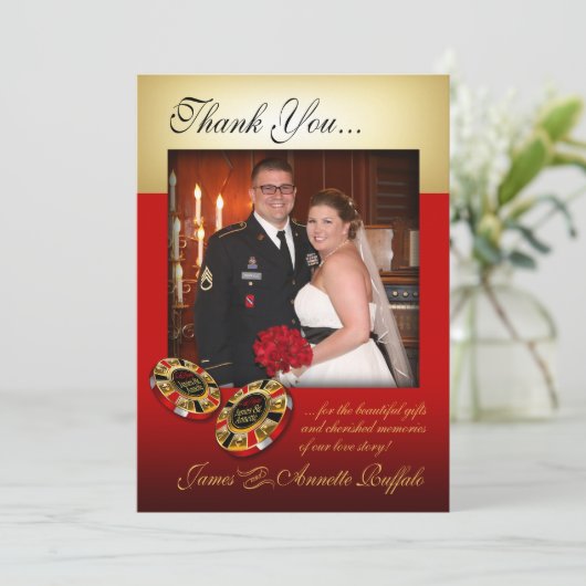 Annette:DOUANE: Bedankt Las Vegas Wedding (Staand voorkant)