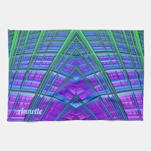 ANNETTE ~ Paars groen ~ ORIGINEEL ~ Theedoek (Horizontaal)