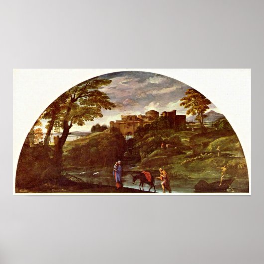 Annibale Carracci - De vlucht naar Egypte Poster (Voorkant)