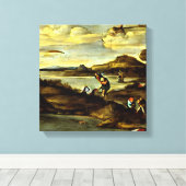 Annibale Carracci - Gevist, voor 1596 Art Canvas Afdruk (Insitu (Houten vloer))