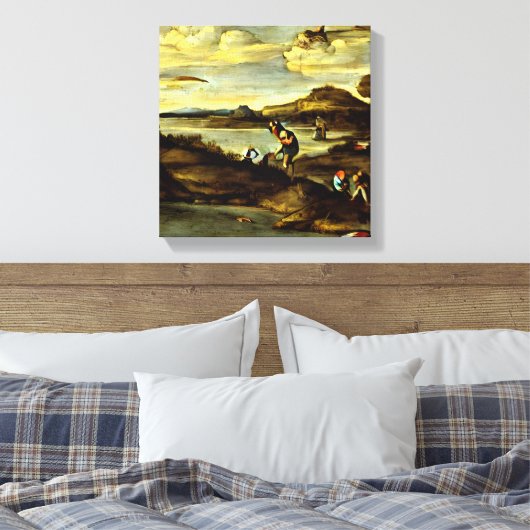 Annibale Carracci - Gevist, voor 1596 Art Canvas Afdruk (Insitu (Slaapkamer))