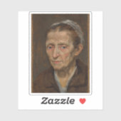 Annibale Carracci - Hoofd van een vrouw Sticker (Vel)