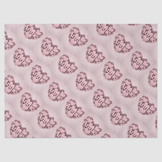 Annie 3D Pink Heart Tissue Paper Tissuepapier (Voorkant)