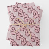 Annie 3D Pink Hearts Wrapping Paper Set (In situ)