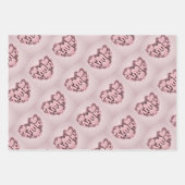 Annie 3D Pink Hearts Wrapping Paper Set (Voorkant 2)