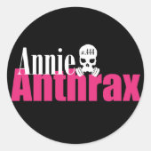 Annie Antrax - zwarte sticker (Voorkant)
