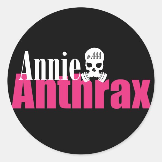 Annie Antrax - zwarte sticker (Voorkant)