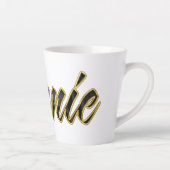 Annie black gold Lettering Latte Tasse Mok (Rechts)