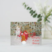 Annie Cat Gingerbread Christmas Briefkaart (Staand voorkant)
