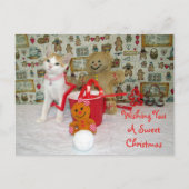 Annie Cat Gingerbread Christmas Briefkaart (Voorkant)