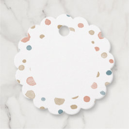 Annie Confetti Watercolor Stippen Favor Labels
