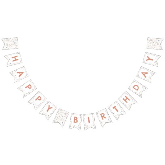 Annie Confetti Waterverf Stippen Bunting Flag Vlaggetjes (Alle)